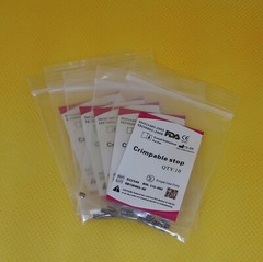 10 Packs Dental Orthodontic Crimpable Stop Hooks Round Hole Wire Bracket End
