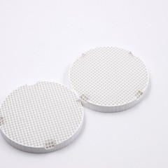 10 Pcs Dental High Quality Trays White Zirconia Porcelain Honeycomb Ceramic Pins