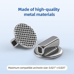 Dental Orthodontic Bondable Lingual Buttons With Single Tube Round Mesh Base