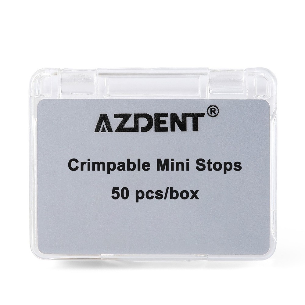 AZDENT 50Pcs Dental Orthodontic Crimpable Stops Stainless Steel Split/Mini Stop