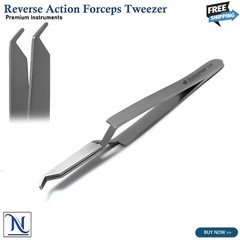 Dental Bracket Placing Holding Tweezers Orthodontic Reverse Action Forceps Ortho