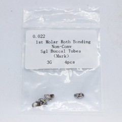 10x Dental Orthodontic 1st Molar Buccal Tubes – Roth .022, Laser Mark, Bonding