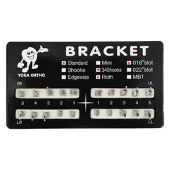 5-100pack Dental Orthodontic Mental Bracket Brace Standard Roth Slot 018 345Hook