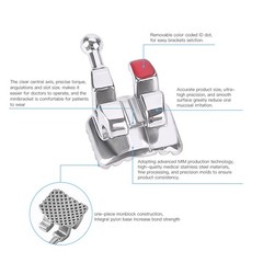 AZDENT Dental Orthodontic MIM Monoblock Brackets Braces Mini Roth 022 Hook 345