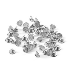 50pcs Dental Ortho Hospital Clinic Round Metal Bondable Lingual Button Mesh Base