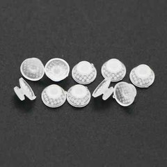 10 Pcs Dental Orthodontic Ceramic Clear Composite Lingual Button Bondable Round