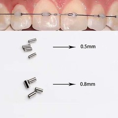 Dental Orthodontic Crimpable Hook Stop Tube Mini Stops Bracket Stopper 0.5/0.8mm