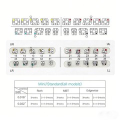 MacDent Dental Orthodontic Metal Brackets Braces Mini/Standard Roth/MBT 022/018