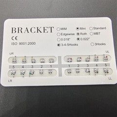 20Pack Dental Orthodontics Metal Braces Bracket Mini Roth 022 345hooks Mesh Base