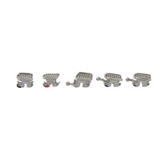Dental Orthodontic Metal Brackets MIM Roth MBT 018 022 345 Hooks Mini Twin Black
