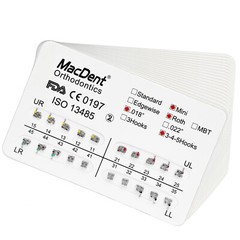 MacDent Dental Orthodontic Metal Brackets Braces Mini/Standard Roth/MBT 022/018
