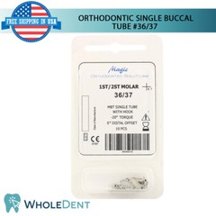 40x 0rthodontic Dental Single Buccal Tube Bondable Non-Convertional Hook Magic