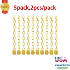 10Pcs Dental Ortho Traction Chain Gold Plated Lingual Lingual Button For Braces