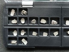 1 Set Dental Orthodontic Metal Lingual Brackets Brace Buccal Tubes 28pcs/set