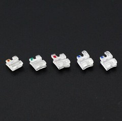 Elegan I Dental Orthodontic Ceramic Brackets Clear Braces Aesthetic Roth MBT 022