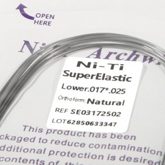 100pc Dental Ortho Niti Natural Form Super Elastic Rectangular Arch Wires 17x25L