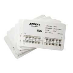 10 X Dental Orthodontic Metal Bracket Braces Standard MBT Slot 0.22 Hook 3-4-5