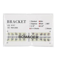 1 Pack Dental Orthodontic Metal Bracket Brace Mini Roth 022 345 Hook 20PCS/Pack