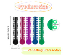 10 Packs Dental Ligature Ties Orthodontic Elastic Rubber Bands Mix Color