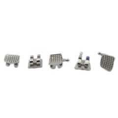 Dental Orthodontic Brackets Metal Twin Mini Roth 018 Ortodoncia Braces 345 Hook