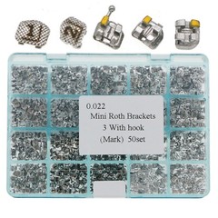 US Dental Orthodontic Metal Bracekets Braces MIM CNC Mini Standard Roth MBT 022