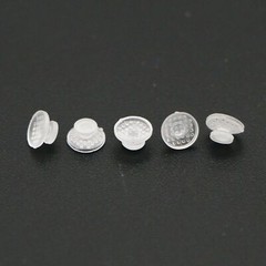 US 100Pcs Dental Orthodontic Ceramic Lingual Button Bondable Round Base Clear