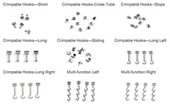 Dental Orthodontic Crimpable Hooks Steel Stainless Accessories Long Curved Short