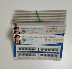 100 Sets Dental Orthodontic Metal Brackets MIM Monoblock Mini MBT 022 345 hooks