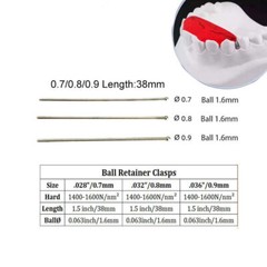 Dental High Quality 0.7mm/0.8mm/0.9mm Fixed Position Correct Ball Retainer Clasp