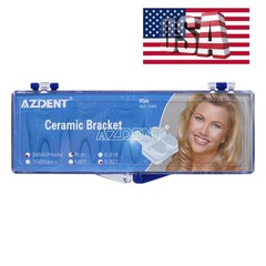 AZDENT Dental Orthodontic Ceramic Brackets Brace Roth/MBT .022 hooks 345
