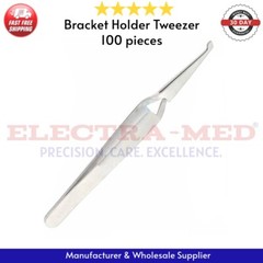 100 PC Dental Direct Bond Bracket Holder Fine Tip Orthodontic Tweezers