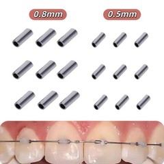 Dental Ortho Crimpable Mini Stops 0.8/0.5mm Crimpable Hooks Round Wires 10pcs/pc