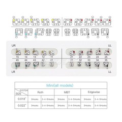 Dental Orthodontic Metal Bracket Brace Buccal Tubes Mini Roth/MBT 0.022/0.018
