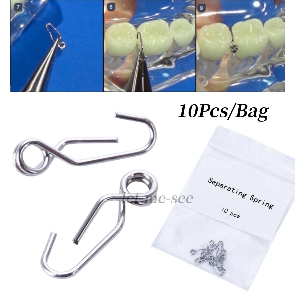 10 Pcs/Bag Dental Orthodontic Separating Spring Self-Locking Separate Band