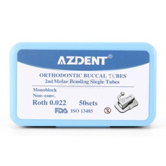50 Sets Dental Orthodontic Buccal Tube 1st/2nd Molar Roth/MBT 022/018 AZDENT