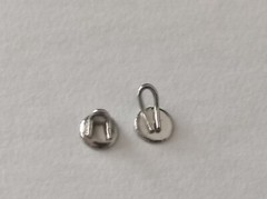 10pcs Dental Lingual Buttons With Traction Hook Mesh Base Round Long Short