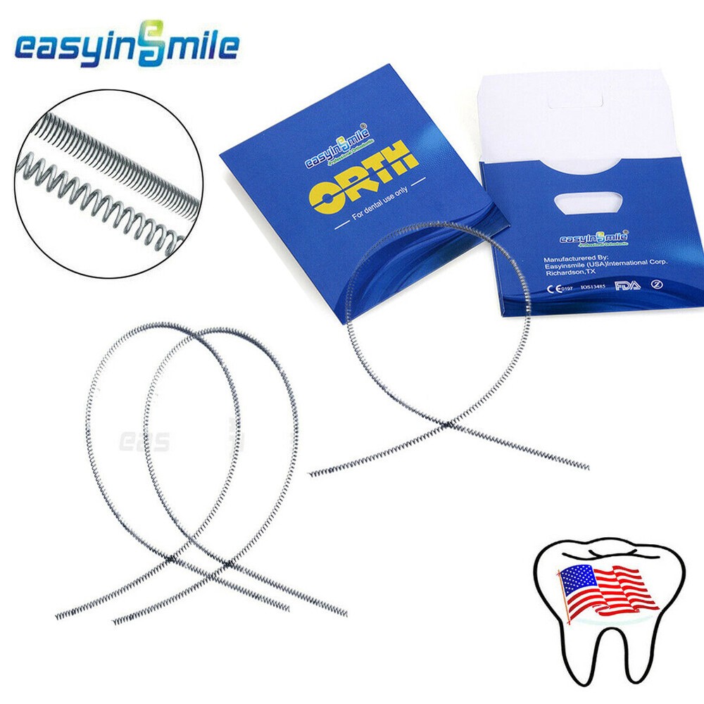 Dental Niti Open Coil Springs Orthodontic Arch Wires 0.012*180mm/0.010*180mm 4Pc