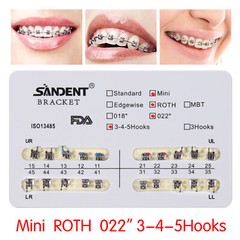 50 Packs Orthodontic Metal Mini Roth 022 Hooks 3 4 5 Brackets Braces US-SK