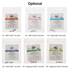 Dental Ortho Buccal Tubes Bondable 1st/2nd Molar Tube Roth MBT Edgewise 022 018