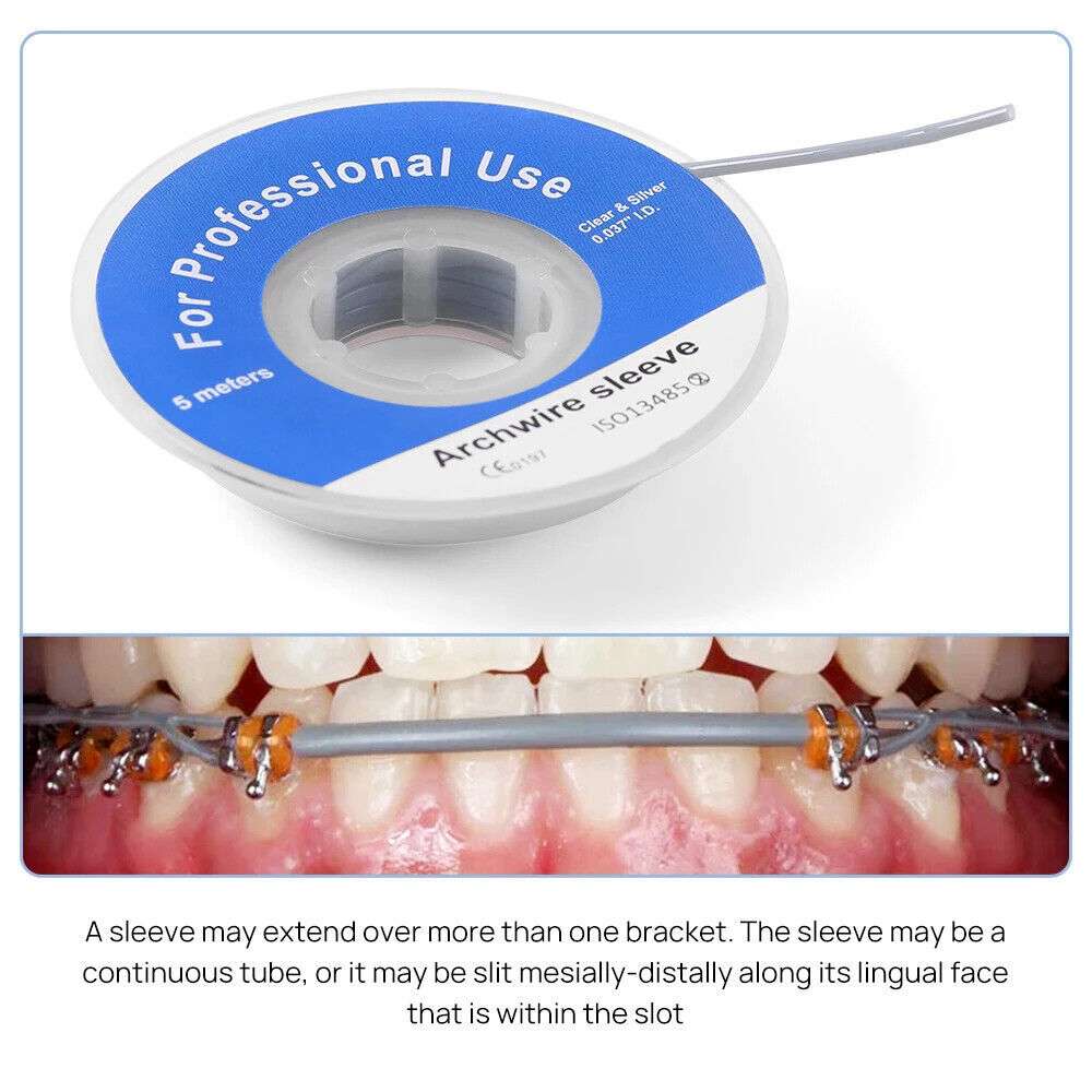 Dental Orthodontic Archwire Sleeve Elastic Protective Tube Arch Wire 0.030 inch