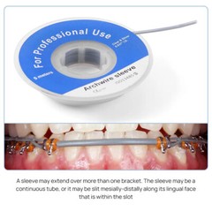 Dental Orthodontic Archwire Sleeve Elastic Protective Tube Arch Wire 0.030 inch
