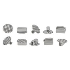10Pcs/Pack Dental Orthodontic Metal Bondable Rotation Button Tubes Round Base