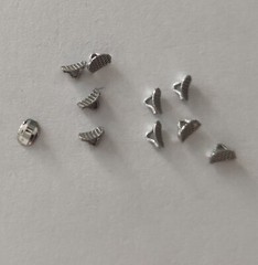 50 Pieces Dental Orthodontic Lingual Buttons With Direct Bond Eyelets Round Base