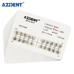 AZDENT Dental Orthodontic Metal Brackets Braces Mini Roth Slot.022 Hooks 3-4-5
