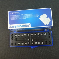 1Pack Orthodontic Ceramic Bracket 022 345W/H mesh Base Dental MINI Brace ROTH/MB