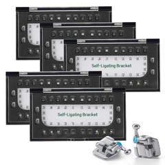 AZ Dental Orthodontic Self-Ligating Brackets Roth 0.022 Hook 345+4pcs 1st Tubes