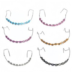 2Pcs Temporary Tooth Decoration Metal Bracket Orthodontic Power Chains Braces US