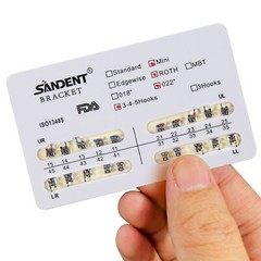20 Packs Dental Orthodontic Metal Braces Brackets Mini Roth 022 Hooks 345 #2 FDA