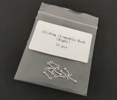 100 Pieces Dental Sliding Crimpable Hook Open Surgical Long Curved Left Right