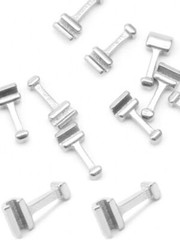100pcs Dental Orthodontic Sliding Crimpable Hook Open Surgical Hooks Long/Short